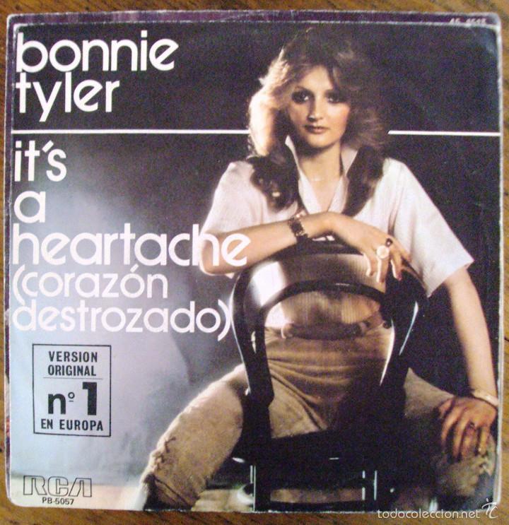 Discos de vinilo: Vinilo Single Bonnie Tyler It&acute;s a heartache - Foto 1