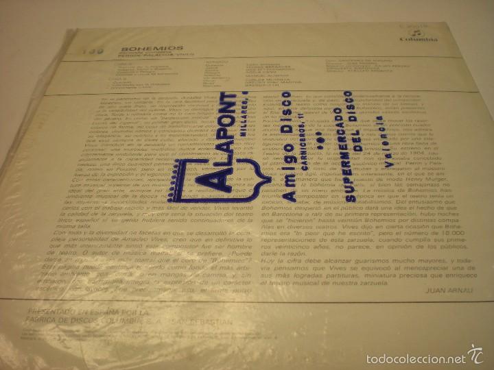 Discos de vinilo: BOHEMIOS. ZARZUELA - Foto 2