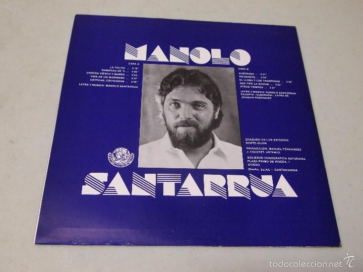 Discos de vinilo: MANOLO SANTARRUA - CONTRA VIENTO Y MAREA (LP) - Foto 2