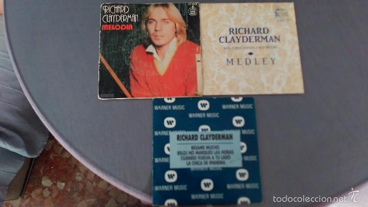Discos de vinilo: LOTE 3 SINGLES  RICHARD CLAYDERMAN - Foto 1