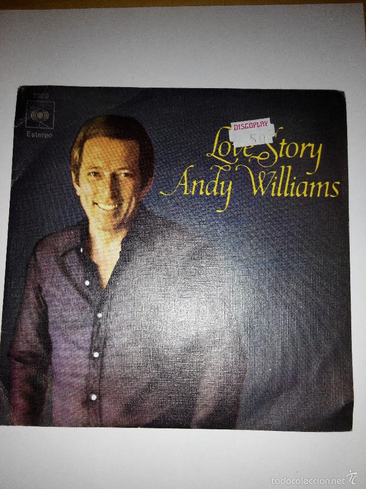 Discos de vinilo: ANDY WILLIAMS - LOVE STORY - SINGLE VINILO - Foto 1