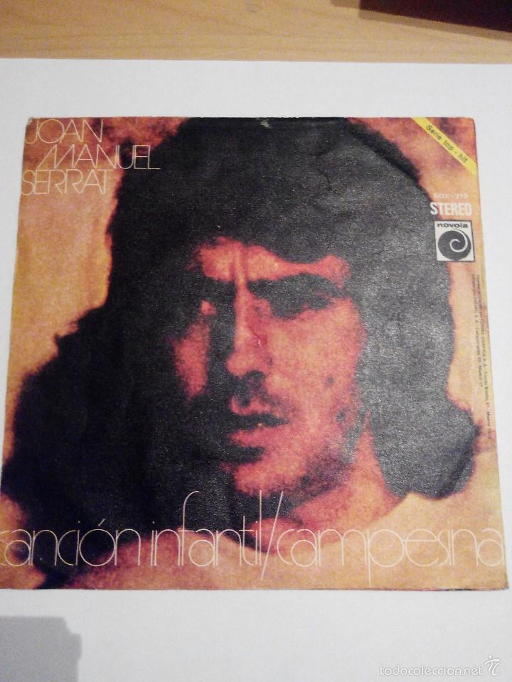 Discos de vinilo: JOAN MANUEL SERRAT - CANCION INFANTIL - SINGLE VINILO - Foto 1