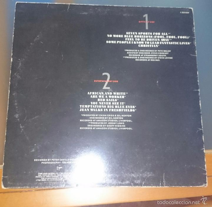 Discos de vinilo: CHINA CRISIS. DIFFICULT SHAPES & PASSIVE RHYTHMS. - Foto 2