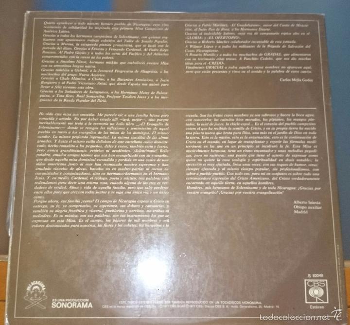 Discos de vinilo: MISA CAMPESINA NICARAG&Uuml;ENSE. 1977 - Foto 4