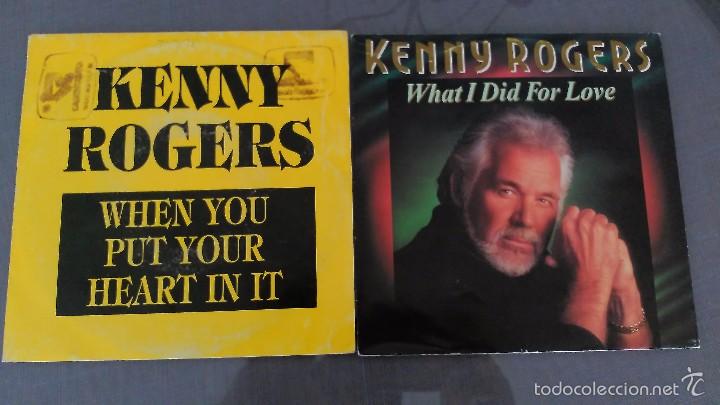 Vinyl records: LOTE 2 SINGLES DE KENNY ROGERS