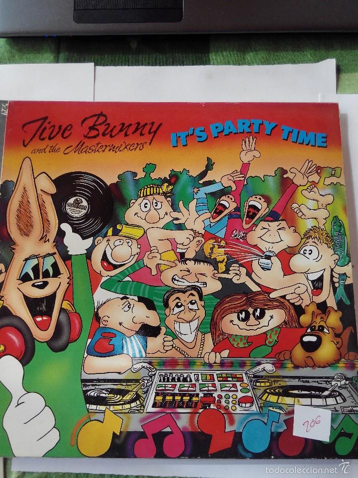 Discos de vinilo: JIVE BUNNY - IT`PARTY TIME A&Ntilde;O 1990- LP VINILO - Foto 1