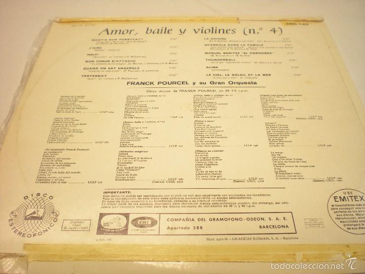 Discos de vinilo: FRANCK POURCEL ET SON GRAND ORCHESTRE - Foto 2
