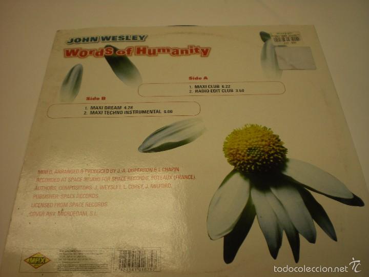 Discos de vinilo: JOHN WESLEY. WORDS OF HUMANITY - Foto 4