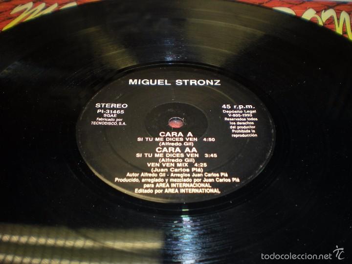 Discos de vinilo: MIGUEL STRONZ. SI TU ME DICES VEN - Foto 4