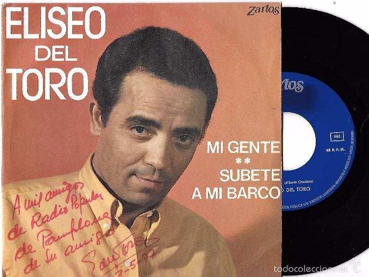 Discos de vinilo: ELISEO DEL TORO: MI GENTE / S&Uacute;BETE A MI BARCO - Foto 1
