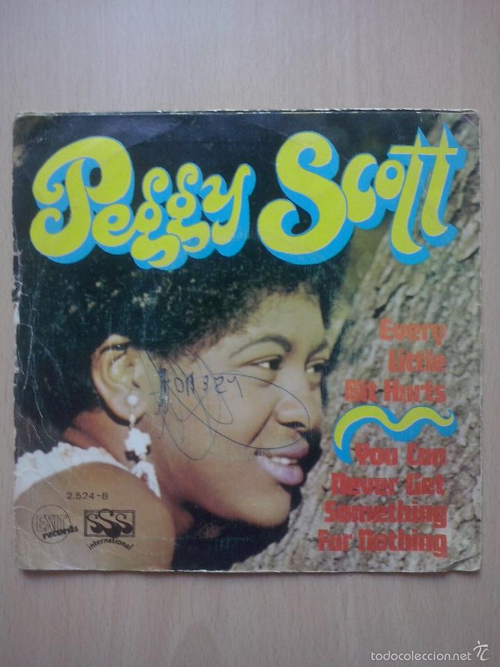 Discos de vinilo: peggy scott- every little bit hurt +1- single exit 1969 - Foto 2