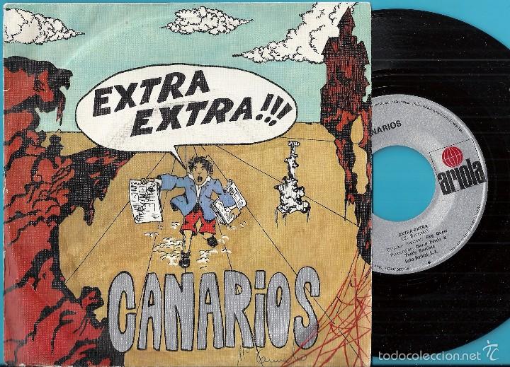 Discos de vinilo: CANARIOS: EXTRA EXTRA / REACHIN&acute; OUT - Foto 1