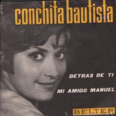 Disques de vinyle: CONCHITA BAUTISTA - DETRAS DE TI / MI AMIGO MANUEL / SINGLE BELTER , RF-1216. Lote 60468507