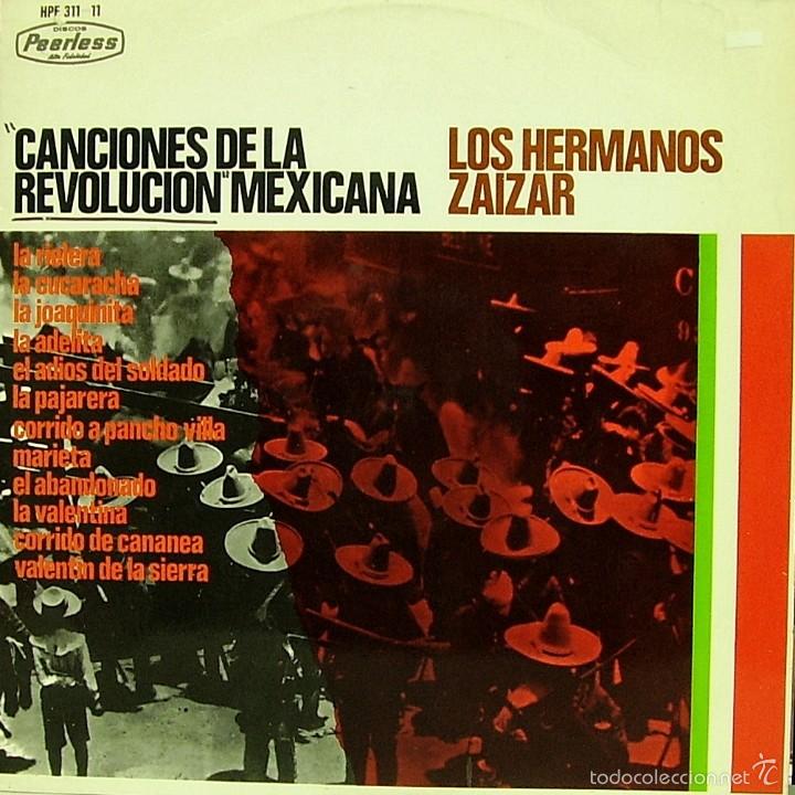 Vinyl records: LOS HERMANOS ZAIZAR-CANCIONES DE LA REVOLUCI&Oacute;N MEXICANA LP VINILO 1967 SPAIN