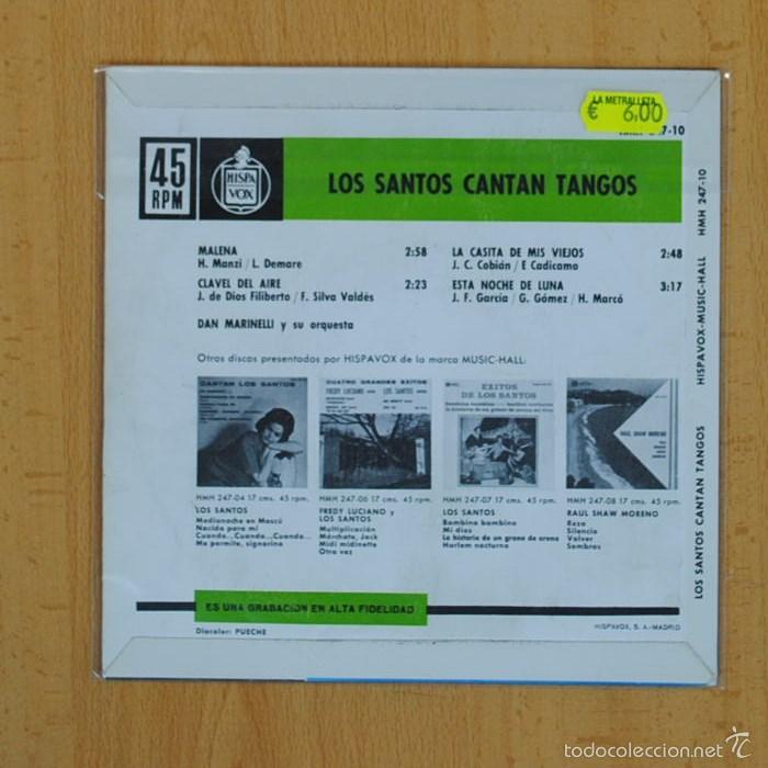 Discos de vinilo: LOS SANTOS - MALENA + 3 - EP - Foto 2