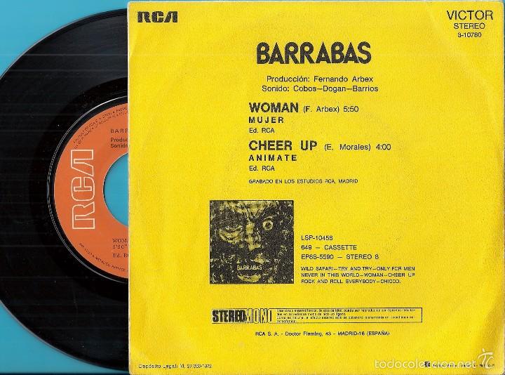 Discos de vinilo: BARRAB&Aacute;S: WOMAN / CHEER UP - Foto 2