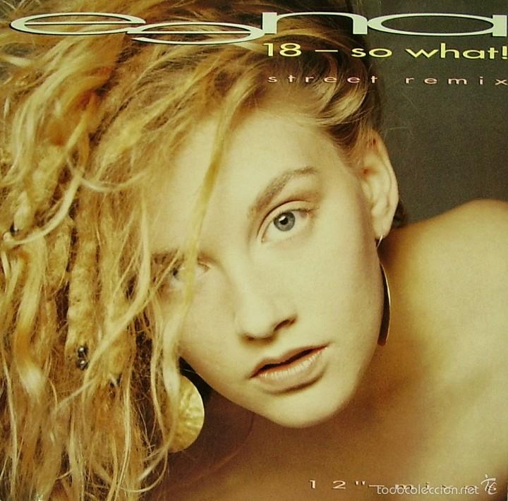 Discos de vinilo: EENA-18 SO WHAT MAXI SINGLE VINILO 1990 SPAIN - Foto 1