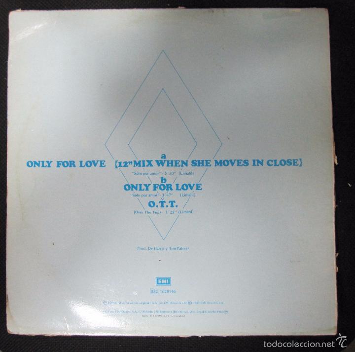 Discos de vinilo: MAXI SINGLE. LIMAHL. ONLY FOR LOVE. 1983 - Foto 2