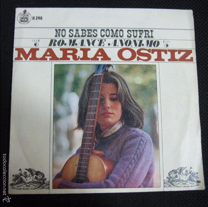 Discos de vinilo: SINGLE. MARIA OSTIZ. NO SABES COMO SUFRI. ROMANCE ANONIMO. - Foto 2