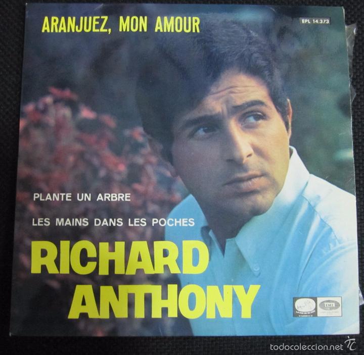Discos de vinilo: SINGLE. RICHARD ANTHONY. ARANJUEZ, MON AMOUR. - Foto 1