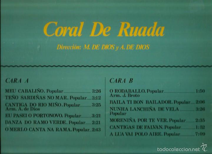 Discos de vinilo: LP CORAL DE RUADA ( GALICIA FOLK ) - Foto 2