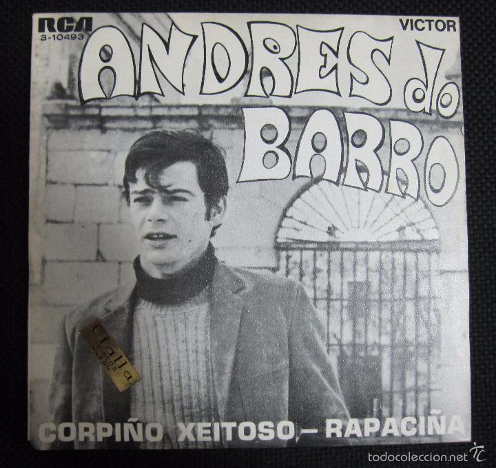 Discos de vinilo: SINGLE. ANDRES DO BARRO. CORPI&Ntilde;O XEITOSO. RAPACI&Ntilde;A. - Foto 1