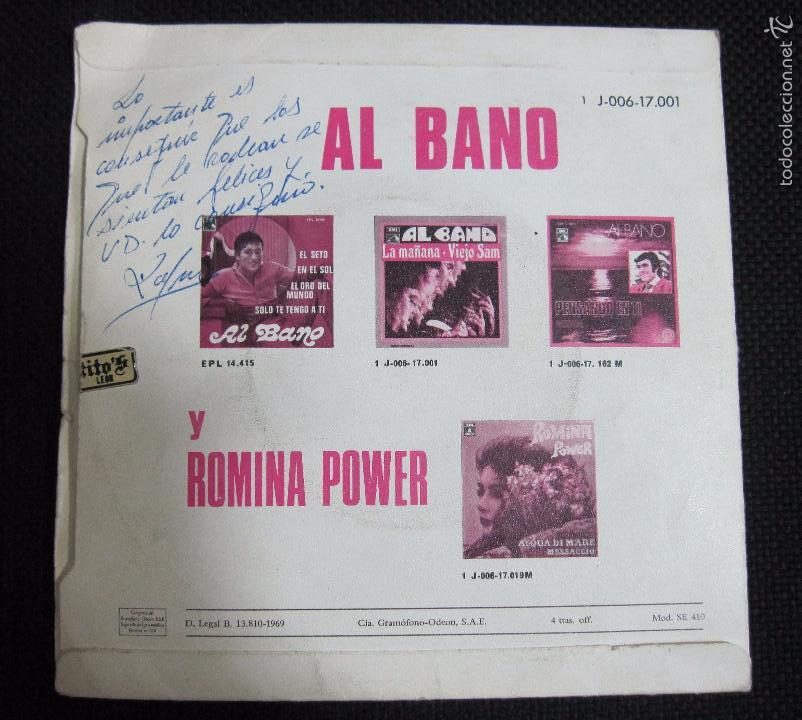 Discos de vinilo: SINGLE. AL BANO. LA MA&Ntilde;ANA. VIEJO SAM. 1969 - Foto 2