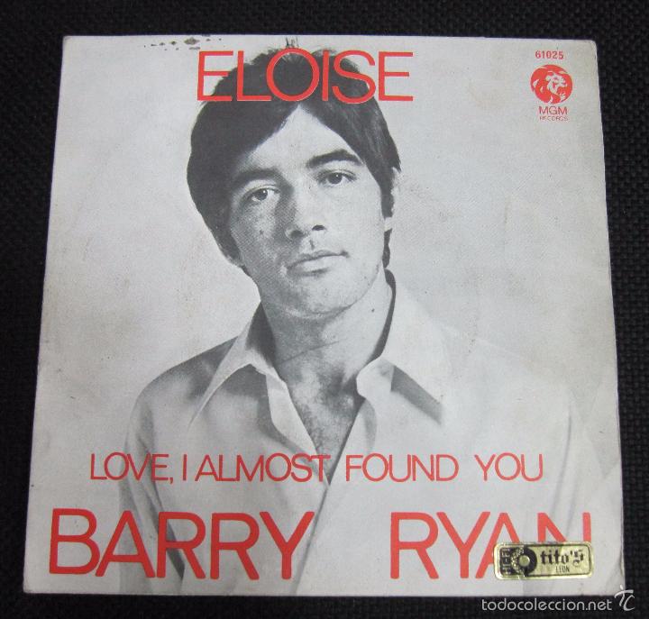 Discos de vinilo: SINGLE. BARRY RYAN. ELOISE. LOVE, I ALMOST FOUND YOU. - Foto 2