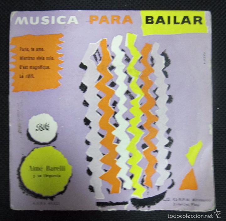 Discos de vinilo: SINGLE. AIM&Eacute; BARELLI Y SU ORQUESTA. - Foto 1