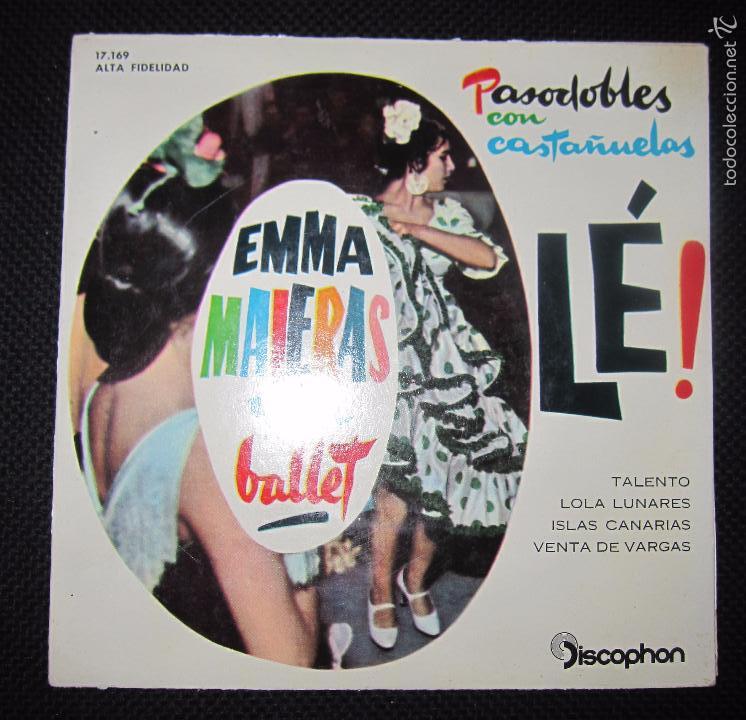 Dischi in vinile: SINGLE. PASODOBLES CON CASTA&Ntilde;UELAS. EMMA MALERAS.