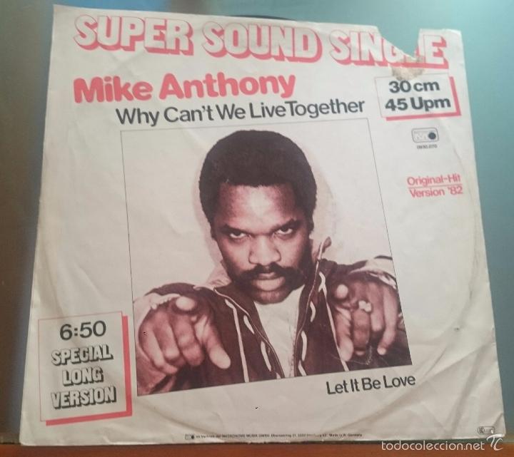 Discos de vinilo: MIKE ANTHONY.  WHY CANT WE LIVE TOGETHER. LET IT BE LOVE - Foto 2