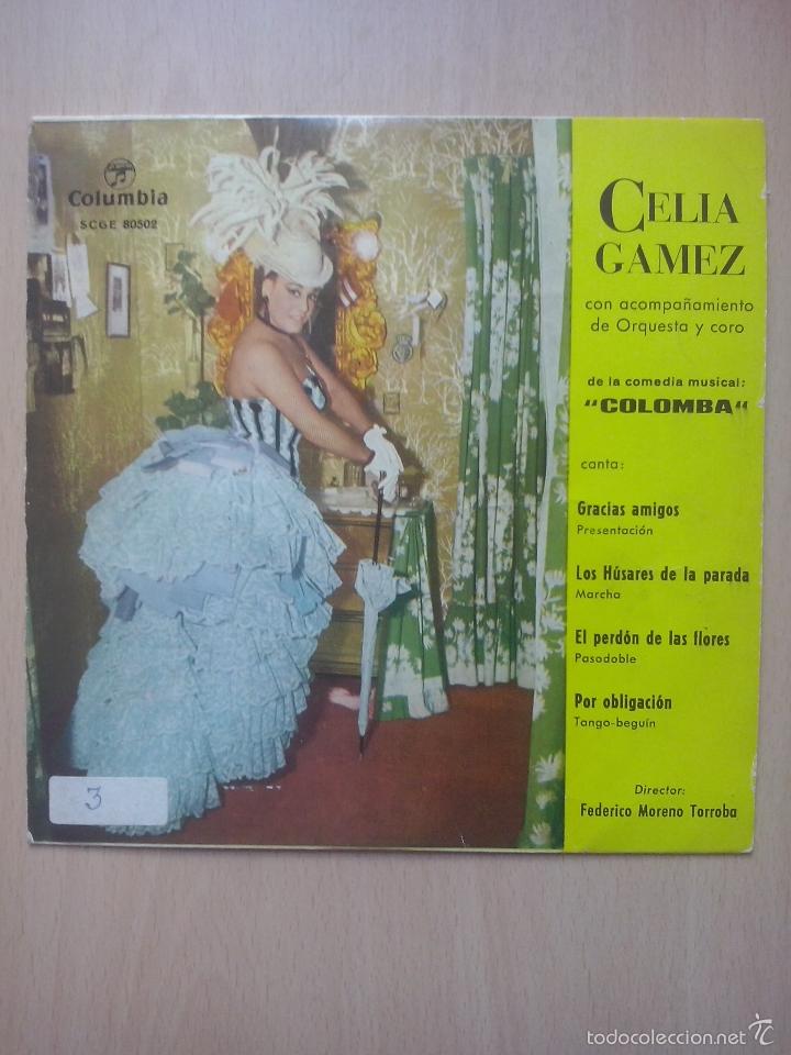 Disques de vinyle: celia gamez- colomba- ep columbia 1962
