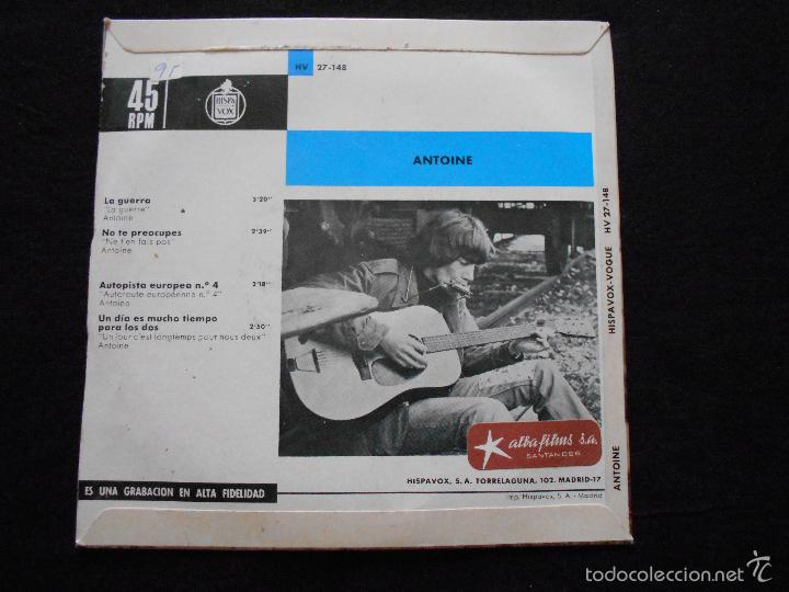 Discos de vinilo: ANTOINE // LA GUERRA + 3 - Foto 2