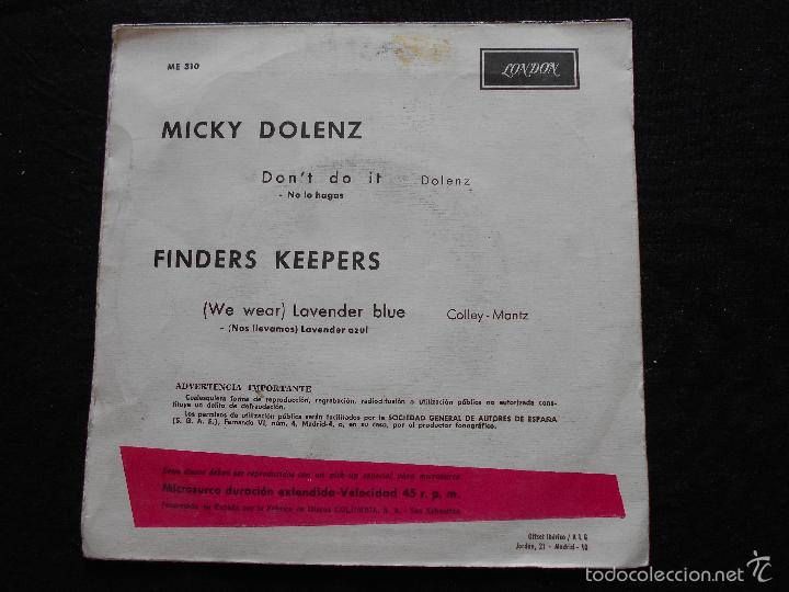 Discos de vinilo: MICKY DOLENZ (MONKEES) // DON&acute;T DO IT + 1 - Foto 2