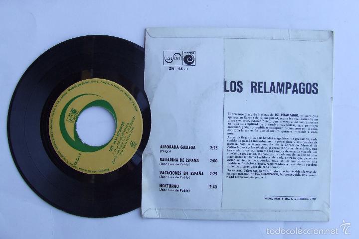 Discos de vinilo: EP LOS RELAMPAGOS ALBORADA GALLEGA + 3 EDITADO EN 1966 - Foto 2