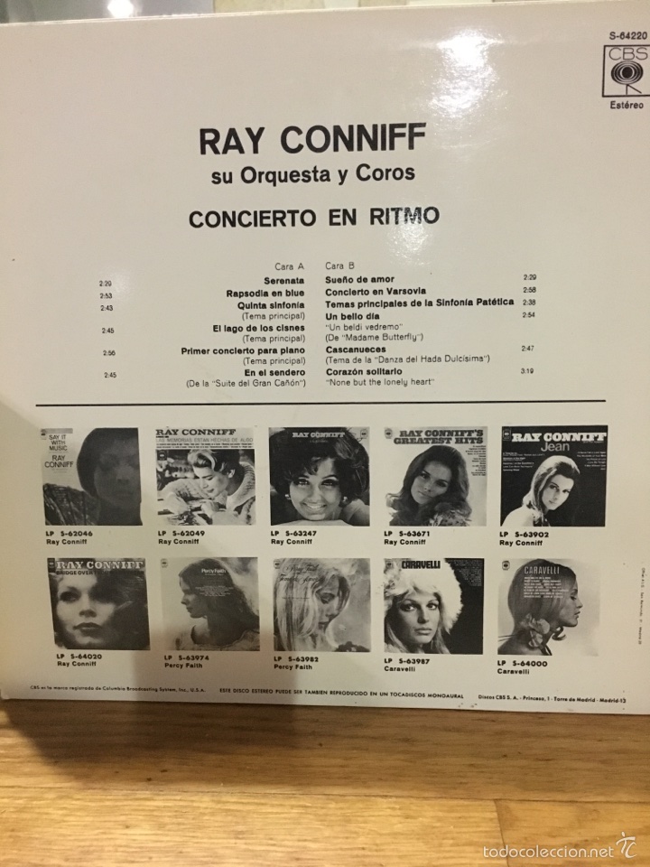 Discos de vinilo: RAY CONNIFF-CONCIERTO EN RITMO-1970-NUEVO - Foto 2