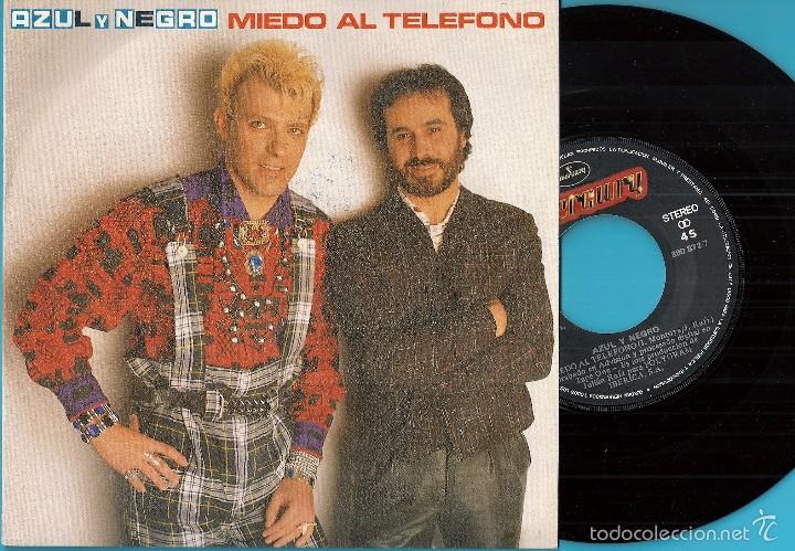 Discos de vinilo: AZUL Y NEGRO: MIEDO AL TEL&Eacute;FONO / LA ESCAPADA - Foto 1