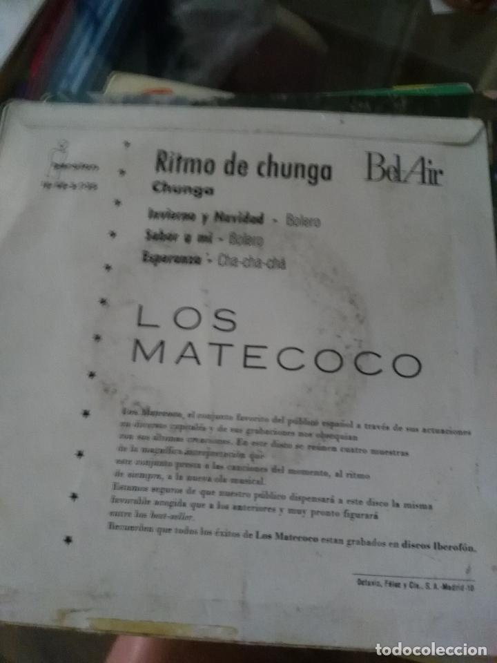 Discos de vinilo: Los matecoco ritmo de chunga - Foto 2