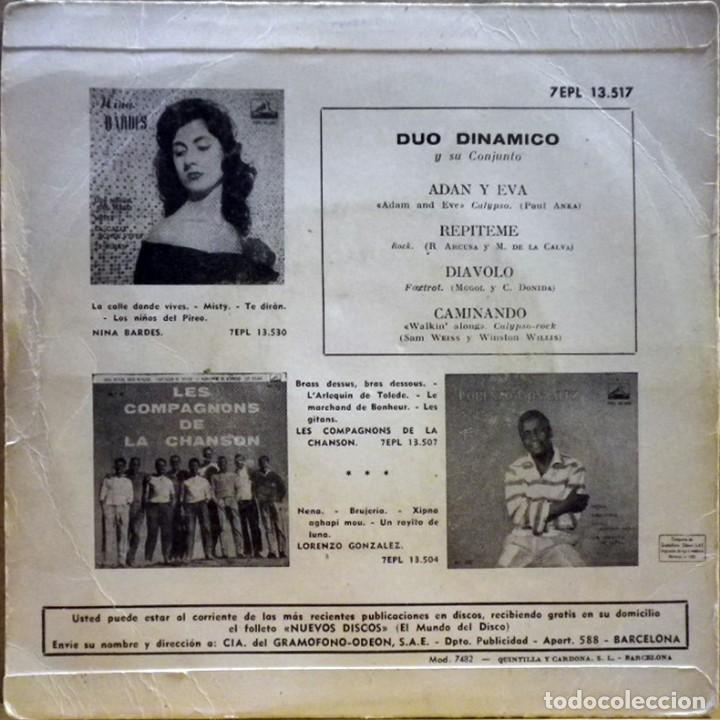 Discos de vinilo: D&uacute;o Din&aacute;mico. Adan y Eva + 3 temas. - Foto 2