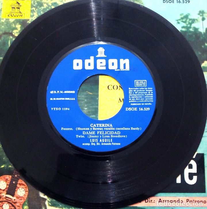 Discos de vinilo: EP LUIS AGUIL&Eacute; - CON RITMO DE TWIST + 3 - ODEON 1963. - Foto 3