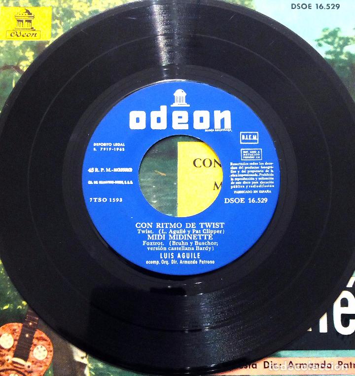 Discos de vinilo: EP LUIS AGUIL&Eacute; - CON RITMO DE TWIST + 3 - ODEON 1963. - Foto 4