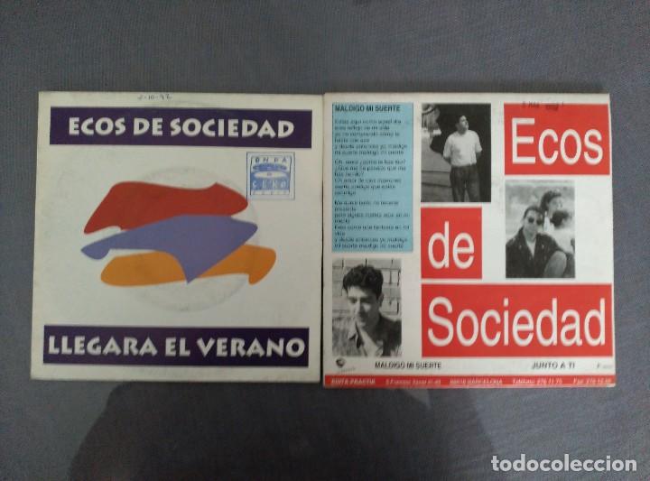 Discos de vinilo: ECOS DE SOCIEDAD LOTE 2 SINGLES - Foto 1