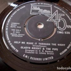 Discos de vinilo: GLADYS KNIGHT AND THE PIPS (SINGLE EDICION 1972) U.K. INGLES -TAMLA MATOWN TGM 830- HELP ME MAKE IT