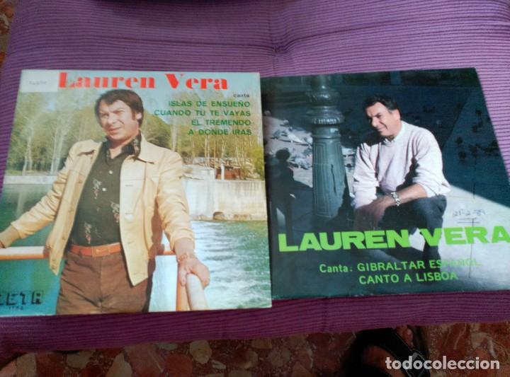 Discos de vinilo: LAUREN VERA LOTE 2 SINGLES - Foto 1