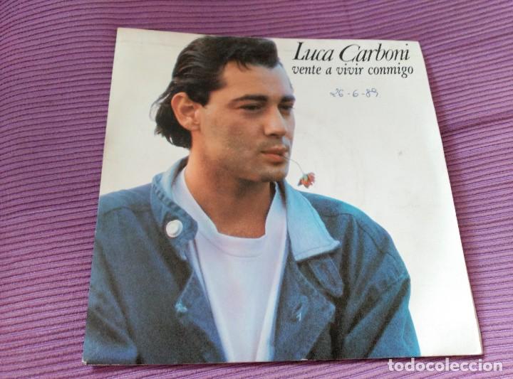 Discos de vinilo: LUCA CARBONI LOTE 2 SINGLES - Foto 2