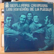 Discos de vinilo: EP DE LOS ROMEROS DE LA PUEBLA, SEVILLANAS CAMPERAS (4 TEMAS, VER FOTOS, AÑO 1971), COMO NUEVO