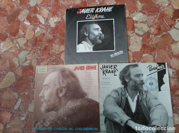 Discos de vinilo: JAVIER KRAHE LOTE 3 SINGLES - Foto 1
