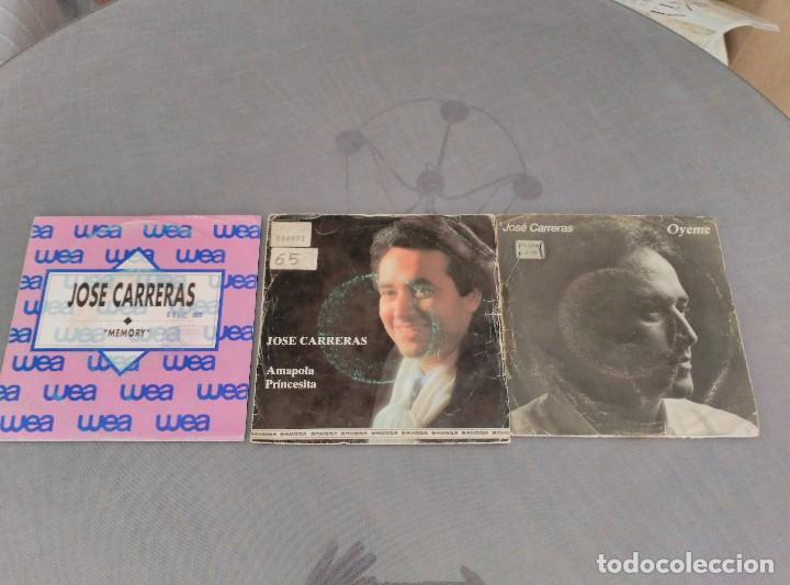 Discos de vinilo: JOSE CARRERAS LOTE 3 SINGLES - Foto 1