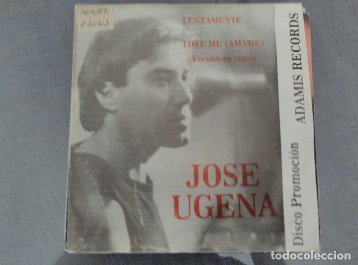 Discos de vinilo: JOSE UGENA. LENTAMENTE / LOVE ME. DISCO PROMOCIONAL ADAMIS RECORDS
