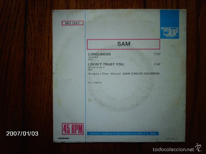 Discos de vinilo: sam  -  loneliness  +  i don&acute;t trust you - Foto 2